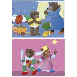 Puzzle - EDUCA - Petit Ours Brun : Ensemble de 2 puzzles de 48 pieces pour en...
