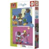 Puzzle - EDUCA - Petit Ours Brun : Ensemble de 2 puzzles de 48 pieces pour en...