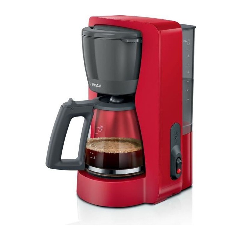 Cafetiere Filtre - BOSCH - TKA2M114 MyMoment - Rouge - Capacité 1,25L - verse...