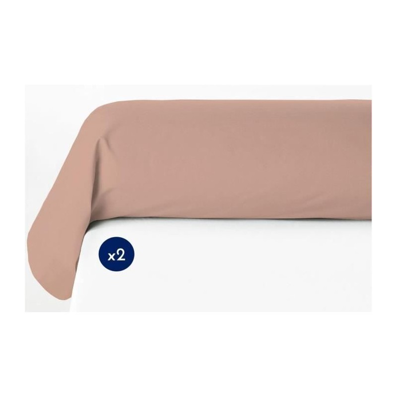 Lot de 2 taies de traversin - LOVELY HOME - LH71618 - 85 x 185 cm - Rose