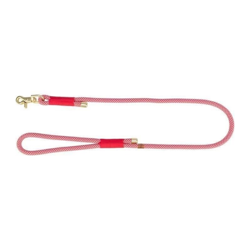 Laisse TRIXIE Soft Rope - S–XL: 1m - ø 10 mm - Rouge et creme