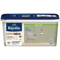 Peinture esprit deco multi-supports - RIPOLIN - 445877 - Vert gaspesie - Sati...
