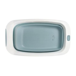 BÉABA - Baignoire Pliable bébé - Ultra Compacte - Pieds antidérapants - Bouch...