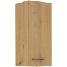 MODENA - Meuble haut - 2 portes - 30 x 31 x 72 cm - Chene artisan / Noir mat