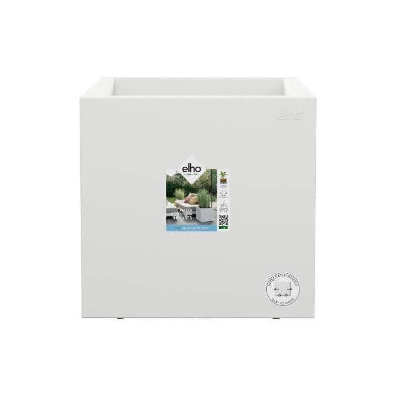 ELHO Pot de fleurs Vivo Next Square 40 - Ø 39 x H 38 cm - Intérieur,Extérieur...