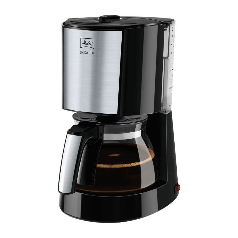 Machine a café MELITTA - Enjoy Top Glass Noir/Acier brossé 1017-04
