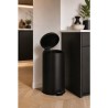 KITCHEN MOVE Poubelle de cuisine a pédale URBAN 30L - En acier Noir
