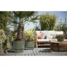 ELHO Pot de fleurs rond Greenville 47 - Extérieur - Ø 47 x H 44,1 cm - Vert f...