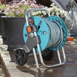 Dévidoir sur roues GARDENA CleverRoll taille S - Tuyau 20m ø 13mm et lance d'...