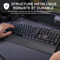 Clavier Gamer - The G-Lab - KEYZ CARBON E - Mécanique (Switch Bleu) - Rainbow...