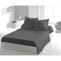 Drap plat - HOME LINGE PASSION - Microfibre 82 g - 240 x 300 cm - Anthracite
