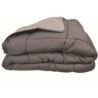 CALGARY - Couette Chaude Microfibre 400gr/m² - Gris & Argent - 240 x 260 cm