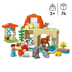 LEGO 10416 DUPLO Ma Ville Prendre Soin des Animaux de la Ferme, Jouet Éducati...