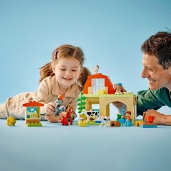 LEGO 10416 DUPLO Ma Ville Prendre Soin des Animaux de la Ferme, Jouet Éducati...