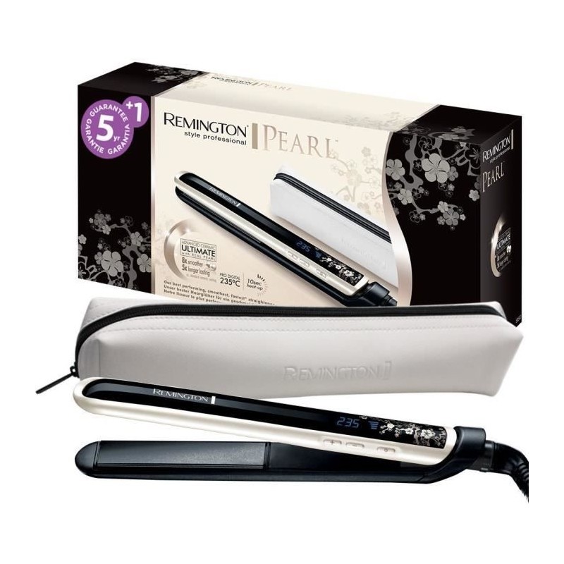 Remington S9500 Fer a Lisser, Lisseur Pearl Plaques Souples Advanced Ceramic ...