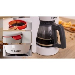 Cafetiere Filtre - BOSCH - TKA2M111 MyMoment - Blanche - Capacité 1,25L - ver...