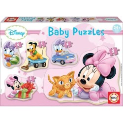 Puzzle bébé Baby Minnie, 5 puzzles progressifs de 3 a 5 pieces, EDUCA 15612