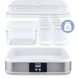 Yaourtiere HKoeNIG - ELY120 - Capacité 12 pots en verre de 160ml + 1 pot a fr...