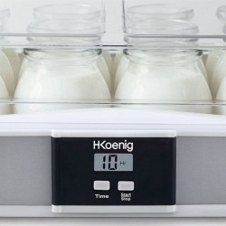 Yaourtiere HKoeNIG - ELY120 - Capacité 12 pots en verre de 160ml + 1 pot a fr...