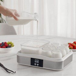 Yaourtiere HKoeNIG - ELY120 - Capacité 12 pots en verre de 160ml + 1 pot a fr...
