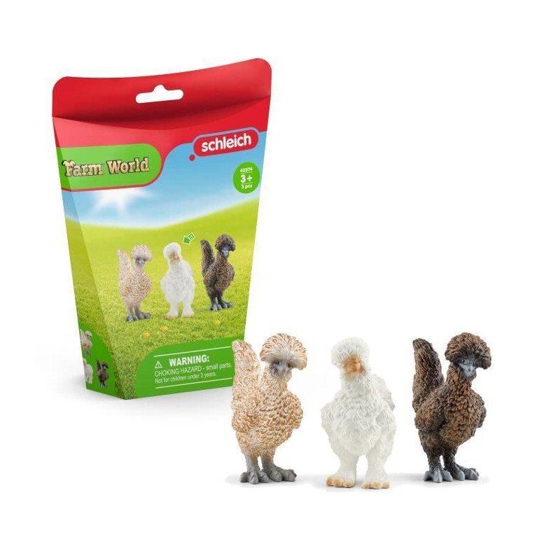 Coffret de Figurines Poules - Ferme Jouet et Grange de 3 Pieces avec