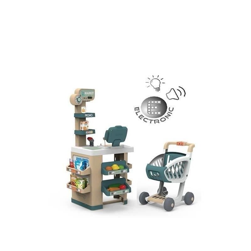 SMOBY - Jouet d'imitation Marchande - Caisse enregistreuse avec différentes f...