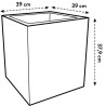 ELHO Bac a fleurs Vivo Next Square 40 - Ø 39 x H 38 cm - Intérieur,Extérieur ...