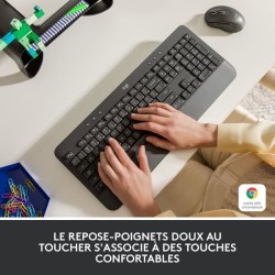 Clavier - Sans fil - Logitech - Signature K650 - AZERTY - Ergonomique avec re...