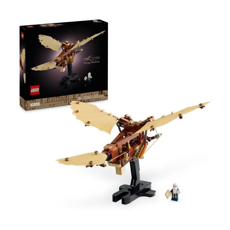 LEGO Icons 10363 La machine volante de Léonard de Vinci - Décoration pour adu...