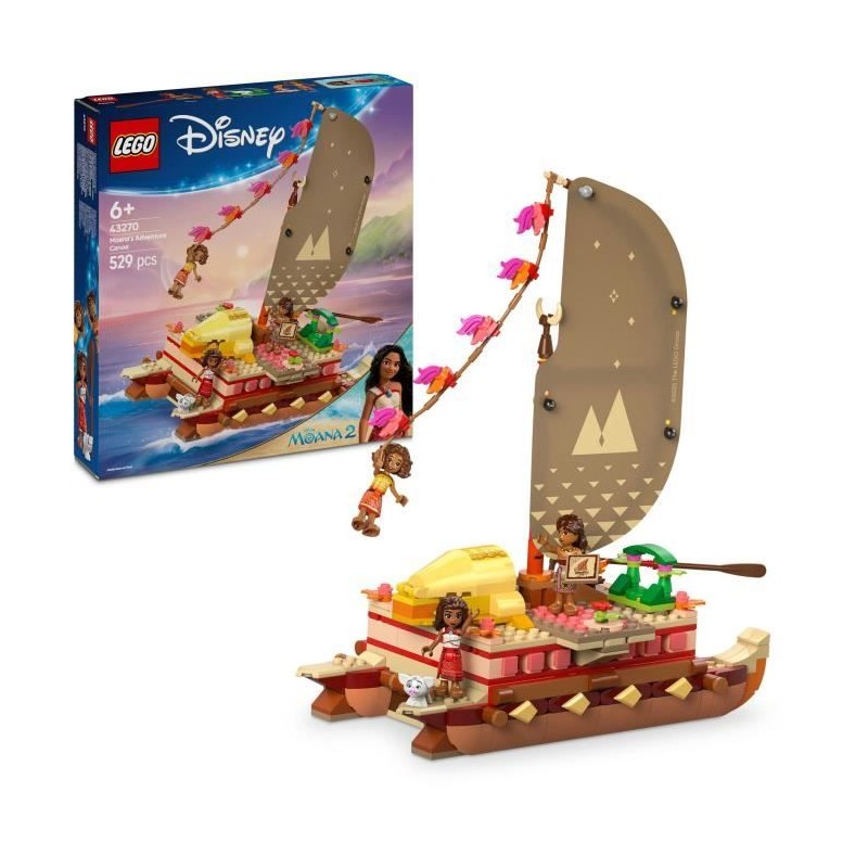 LEGO | Disney 43270 Le Bateau d'Aventure de Vaiana - Jeu de Construction pour...