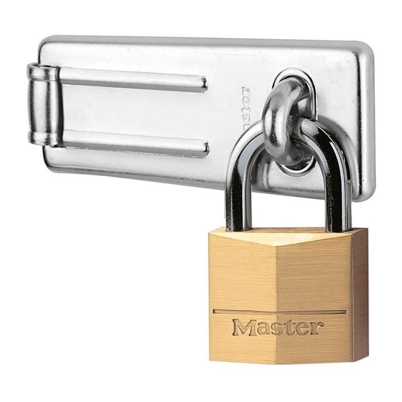 Pack Comprenant un Moraillon de Porte et un Cadenas a Clé - MASTER LOCK - 140...