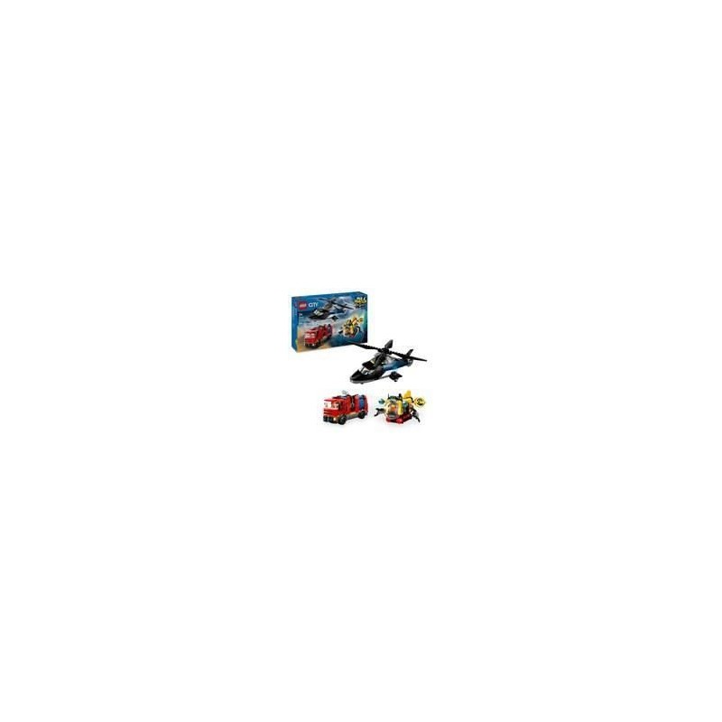 LEGO City 60462 Hélicoptere, camion de pompiers et sous marin modulable - Jou...