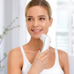 Brosse nettoyante visage SILK'N PURE - Peaux mixtes et sensibles - 4 programm...