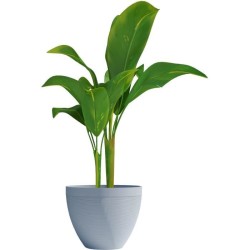 Pot de fleurs - GARDEN ID - Green Care Impact Bleu-Gris - 50 x 41 cm - Garant...