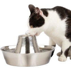 Fontaine pour Animaux - PETSAFE - SEASIDE - Inoxydable - 1,8 L - Silencieuse ...