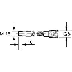 Flexible de douchette RELEXAFLEX pour mitigeurs évier - GROHE - Chromé - 1500mm