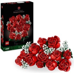 LEGO 10328 Icons Le Bouquet de Roses - Fleurs Artificielles pour Décorer - Ca...