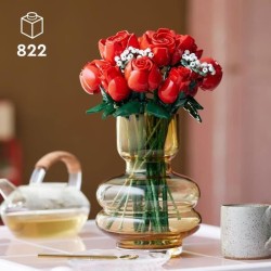 LEGO 10328 Icons Le Bouquet de Roses - Fleurs Artificielles pour Décorer - Ca...