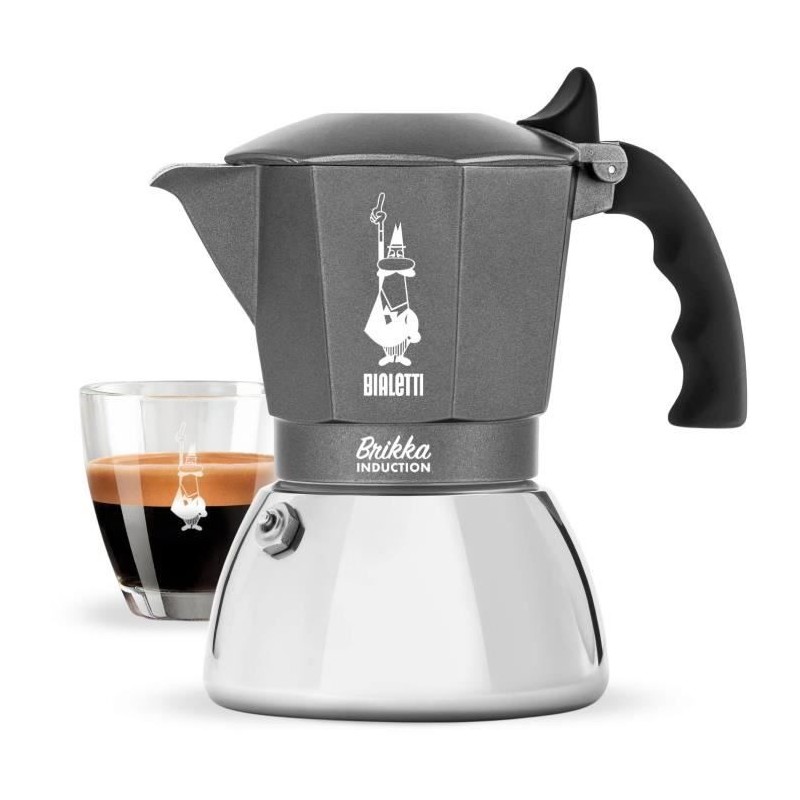 Cafetiere Italienne BIALETTI - BRIKKA - Induction 4 tasses