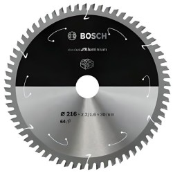 Lame de scie circulaire au carbure BOSCH  216 x 30 x 2,2 mm (64 dents) - Alum...