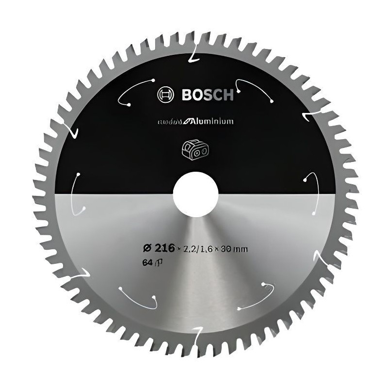 Lame de scie circulaire au carbure BOSCH  216 x 30 x 2,2 mm (64 dents) - Alum...