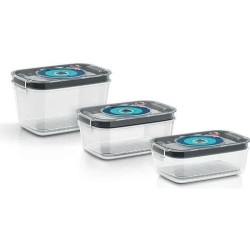 BOSCH - 3 boites de conservation sous vide hermétiques : 0,7L, 1,0L et 1,5L -...