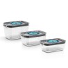BOSCH - 3 boites de conservation sous vide hermétiques : 0,7L, 1,0L et 1,5L -...