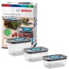 BOSCH - 3 boites de conservation sous vide hermétiques : 0,7L, 1,0L et 1,5L -...