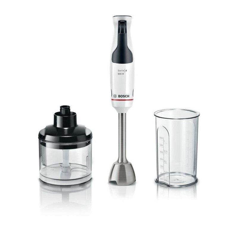 Mixeur plongeant - BOSCH - MSM4W220 ErgoMaster - Moteur 600W - 4 lames Quattr...