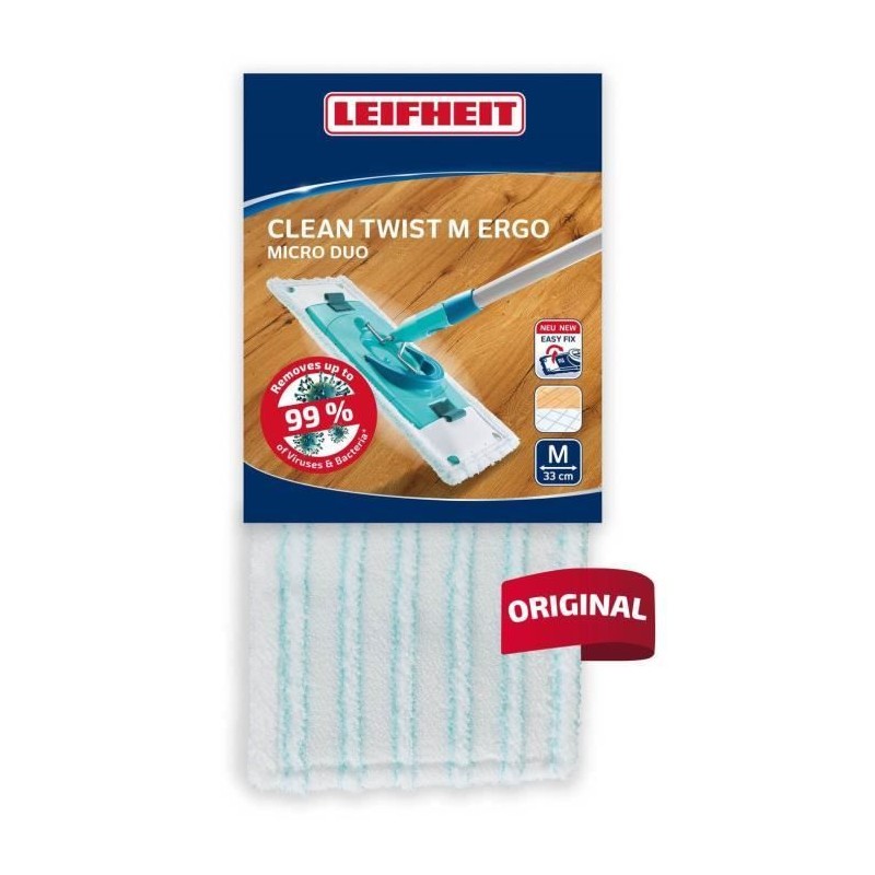 Housse  micro duo Leifheit 52123, housse de rechange pour balai serpilliere C...
