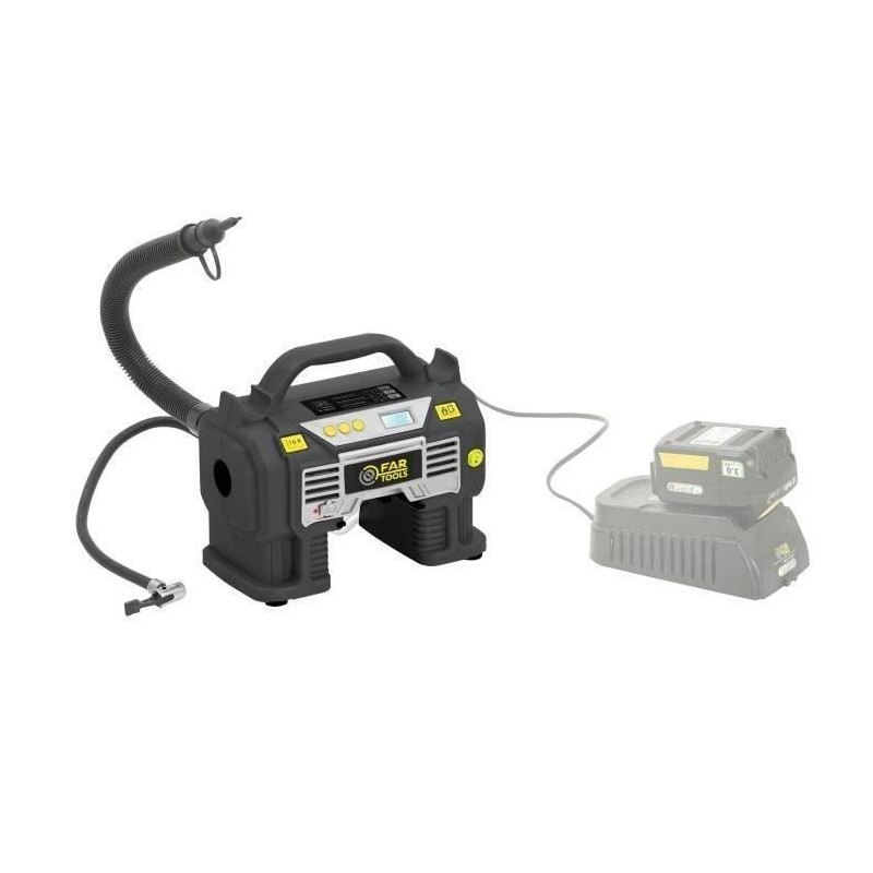 Gonfleur compresseur - FARTOOLS - 18V - 1100KPA - 11Bar - écran digital - ind...