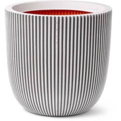 CAPI EUROPE Pot de fleurs GROOVE NL - 43x41 cm - Ivoire - Résistant aux intem...