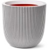 CAPI EUROPE Pot de fleurs GROOVE NL - 43x41 cm - Ivoire - Résistant aux intem...