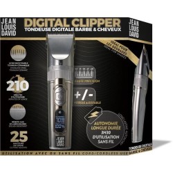 Tondeuse barbe & cheveux - JEAN LOUIS DAVID - Digital Clipper - 25 Hauteurs d...